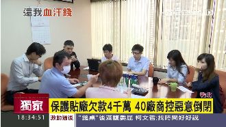 保護貼大廠惡意倒閉　40家廠商受害