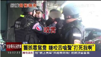 警抓毒鴛鴦　嫌犯咬舌嗆：打死我啊！