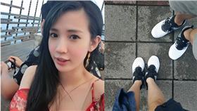張艾亞_許孟哲_情侶鞋（翻攝自張艾亞、許孟哲臉書）
