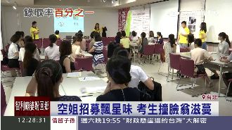 空姐招募飄星味　考生撞臉翁滋蔓