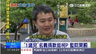 1歲兒名義捐款給柯　名導遭監院開罰