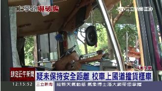 國道驚魂！校車追撞貨櫃車11生送醫