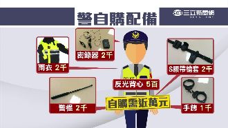 抓犯人手銬自己買！警察也要自購裝備