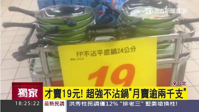 不沾鍋才賣19元！賣場月銷逾兩千支