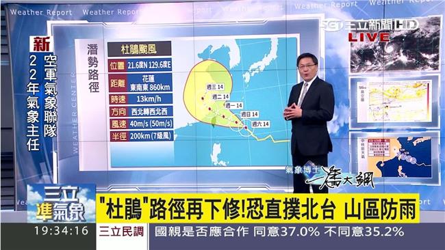 杜鵑颱風漸增強　中部、花蓮以北嚴防