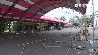 南投茶博百坪棚架全垮！損失逾百萬