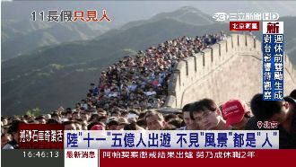 大陸十一國慶　5億人出遊塞爆各景點