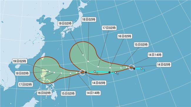 又見雙颱！「巨爵」、「薔琵」生成