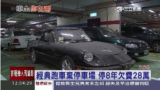 經典跑車棄停車場　停8年欠費28萬