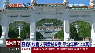 故宮人事費逾5億元　立委痛批大肥貓