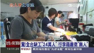 全台灣缺工24萬人　高居亞洲之冠