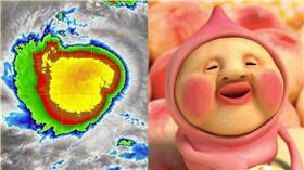 屁桃,颱風,薔琵（鄭明典臉書、堆糖網）