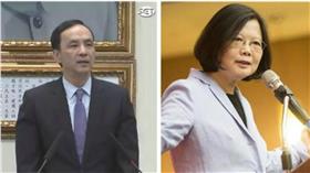 朱立倫、蔡英文；左圖／資料照、右圖／翻攝自蔡英文臉書