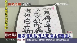 違停「便利貼」咒去死　車主報警逮人