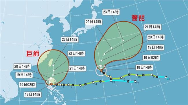 中颱巨爵變「雨神」　降雨恐長達一周