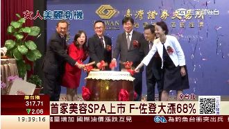 首家美容SPA上市　開盤衝破50%