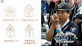 指法,咒語,結印,阿伯,道士,Lamigo桃猿,中信兄弟,準提印▲圖／攝影自FHM、加藤軍台灣粉絲團 2.0臉書