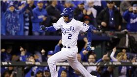 Alcides Escobar場內全壘打（圖／美聯社／達志影像）