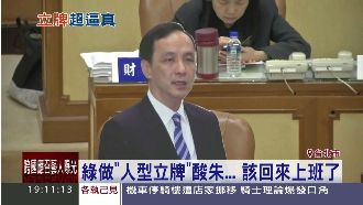 朱立倫該回來上班了　綠營製人型立牌