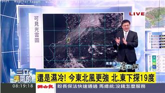 北、東部濕冷探19度　最快週三回暖