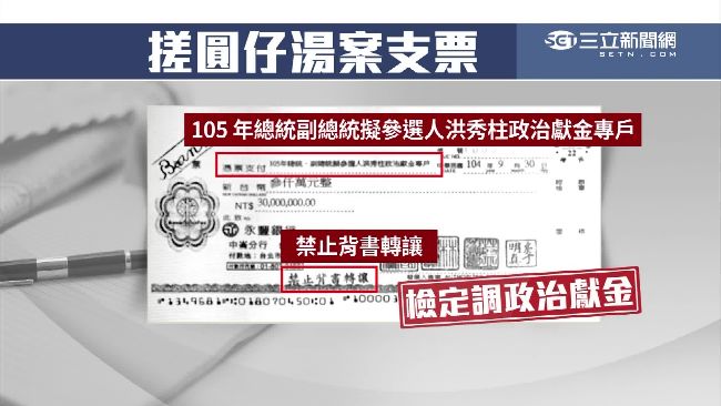 搓圓仔湯案偵結　支票曝光仍有疑點