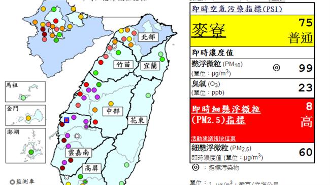 出門需戴口罩！西半部PM2.5紫爆