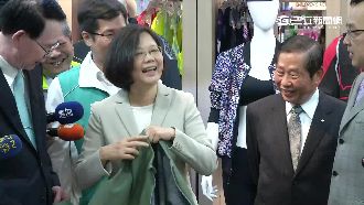 端產業牛肉　蔡英文拜會「紡織股王」