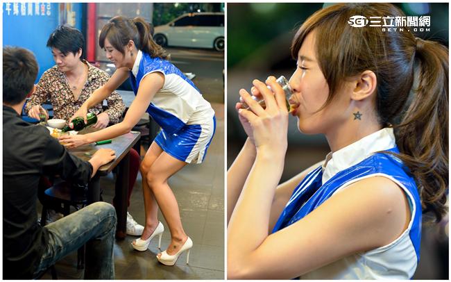 大元打工變身性感酒促妹　嘆錢不好賺