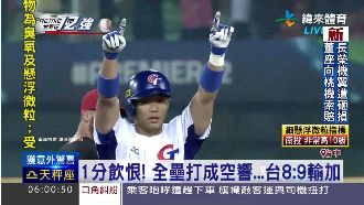 好想贏啊！　1分飲恨　全壘打成空響