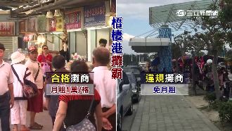 違規攤販猖獗　碰取締蓋上帆布開溜
