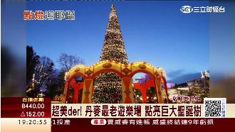 丹麥最老遊樂場　超閃亮聖誕樹登場