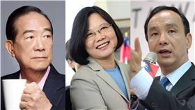 圖／翻攝自宋楚瑜、蔡英文、朱立倫臉書