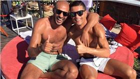 Cristiano Ronaldo and Badr Hari（圖／翻攝自Twitter）