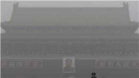 中國北京霾害,空氣汙染 （圖／美聯社／達志影像）