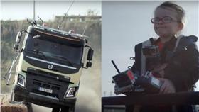 volvo,小女孩,卡車/youtube