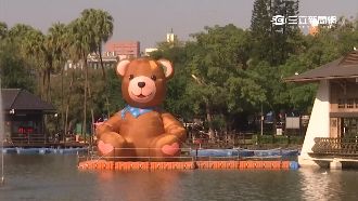 不會破喔～7公尺充氣熊台中公園現身