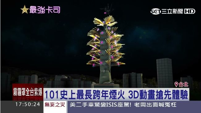 101史上最長跨年煙火　動畫先體驗