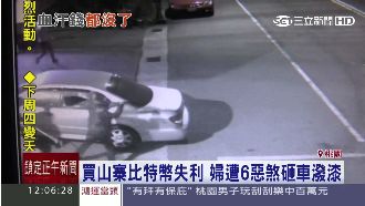 買山寨比特幣失利　婦遭惡煞砸車潑漆