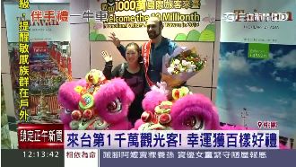喜迎第1千萬旅客　台灣躋身觀光大國