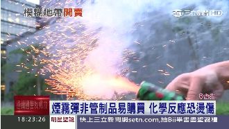 煙霧彈高溫易灼傷　專家呼籲小心使用