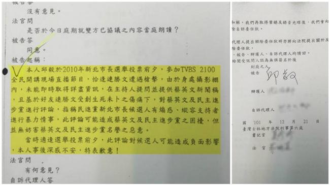 否認曾向蔡英文當庭道歉？邱毅遭打臉