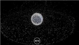 地球被太空垃圾包圍／圖截自YouTube