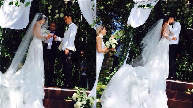 甜吻6秒！王陽明、蔡詩芸澳洲完婚