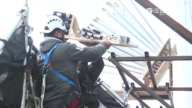 直擊101煙火架設　立體圖形就靠它