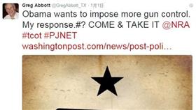 德州州長,歐巴馬,槍枝管制（圖／twitter）
