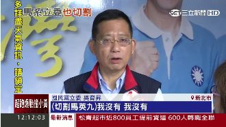 拒貼黨徽切割馬？吳育昇：沒有、沒有