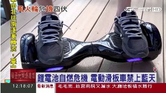 鋰電池自燃危機　電動滑板車禁上藍天