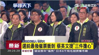 嘉義朴子造勢　蔡英文有「三個擔心」