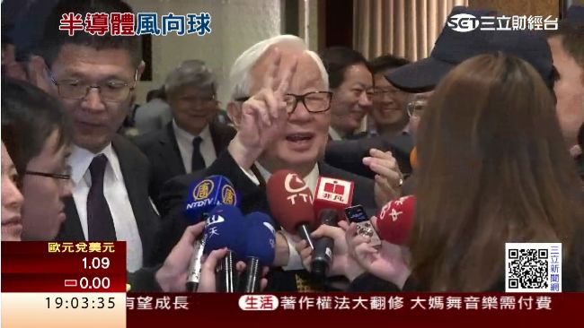張忠謀釋展望　台積電今年成長10%