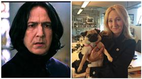 JK羅琳哀悼石內卜（合成圖／JK羅琳Twitter、Wiki）